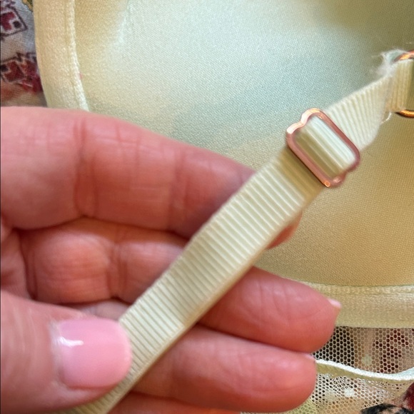 Victoria's Secret Light Green Bra with Strawberry Embroidery NWT - Picture 6 of 7